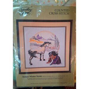 Indian Winter Scene Counted Cross Stitch Kit By Something Special 16"x16" Finish